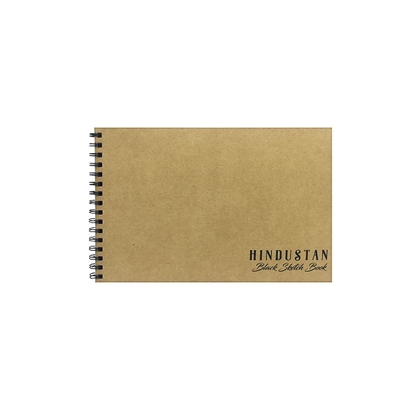 Picture of Hindustan Black Sketch Book A4 - 50 Sheets Spiral Bound