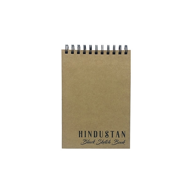Picture of Hindustan Black Sketch Book A5 - 50 Sheets Spiral Bound
