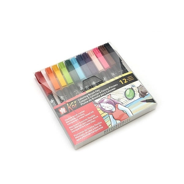 Picture of Sakura Koi Colouring Brush Pen Set - 12 Colours