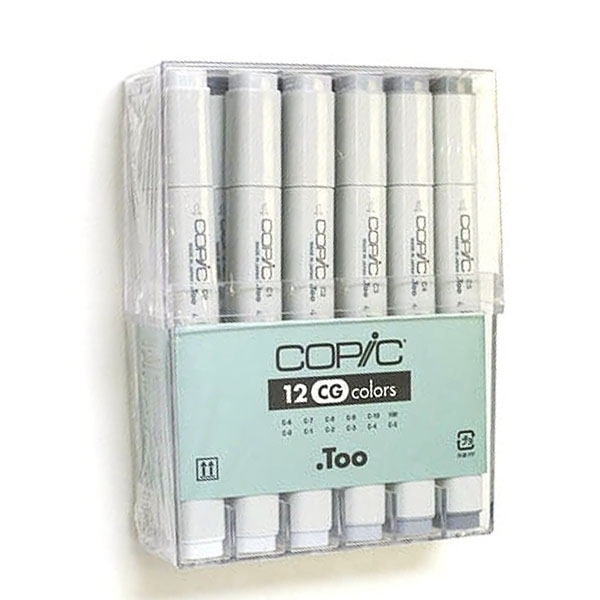 Copic Markers Cool Grey Set of 12 (CG12)