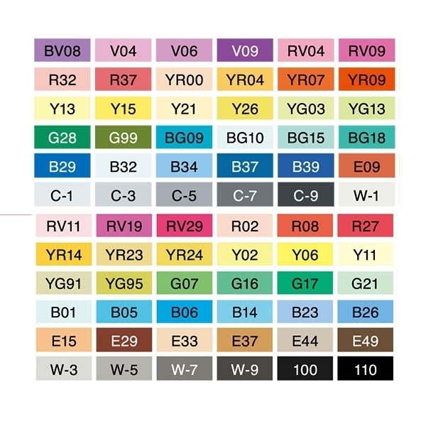 Picture of Copic Markers - Set of 72 A (C72A)
