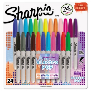 Picture of Sharpie Permanent Marker Fine Set of 24 (Electro Pop)