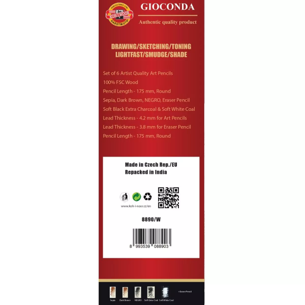 Picture of Kohinoor Gioconda Art Pencils Wallet Of 6