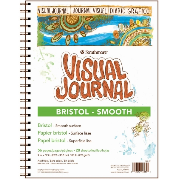 Picture of Strathmore 300 Series Bristol Visual Journal - Smooth (Spiral Bound) 270gsm 9"x12" (28 Sheets)