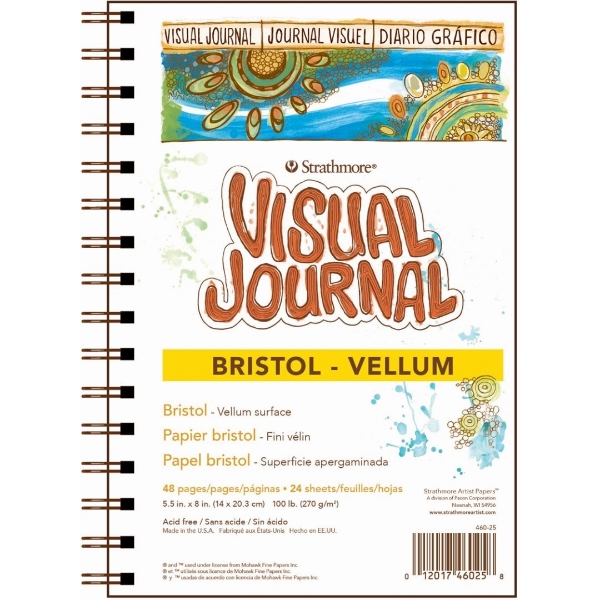 Picture of Strathmore 300 Series Bristol Visual Journal Vellum Surface - 270gsm 5.5"x8" (48 Pages)