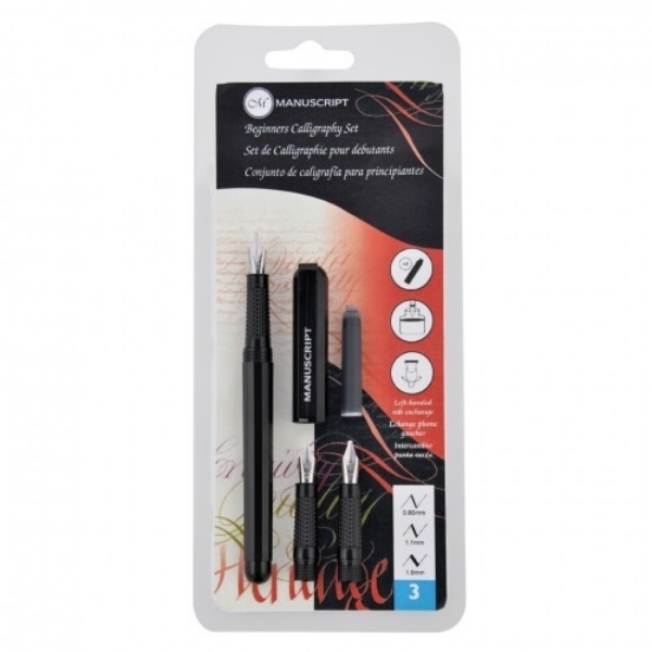 Picture of Manuscript Beginner's Calligraphy set (3 nibs - Fine / Medium / 2B)