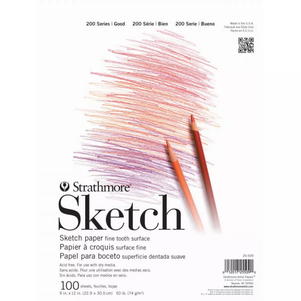 Picture of Strathmore 200 Series Skill Sketch Pad - Tape Bound - 74gsm 9" x 12" (100 Sheets)