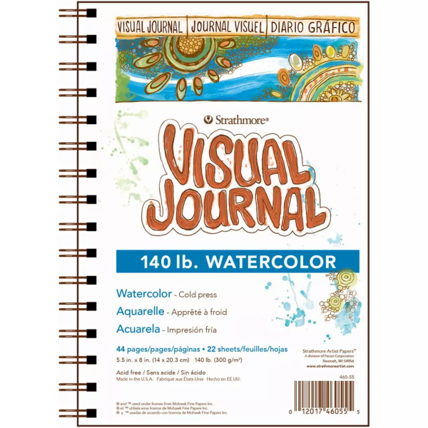 Picture of Strathmore 400 Series Watercolour Visual Journal - Cold Pressed - Wire Bound - 300gsm 5.5"x8" (44 Pages)