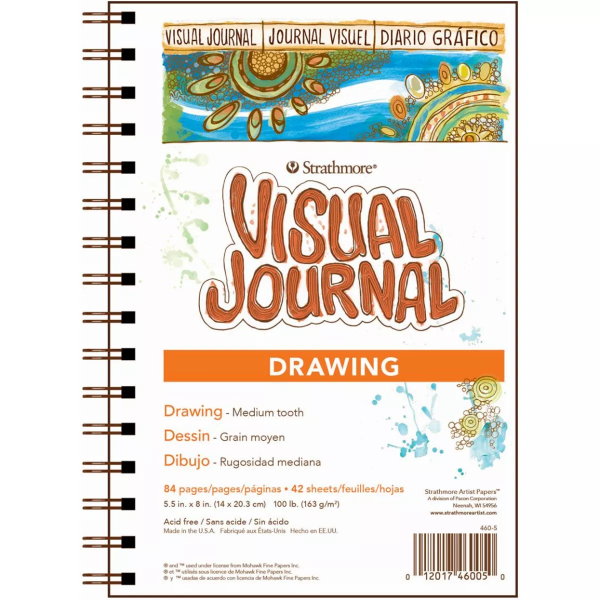 Picture of Strathmore 400 Series Drawing Visual Journal - Wire Bound - 163gsm 5.5x8" (84 Pages)