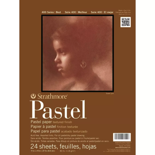 Picture of Strathmore 400 Series Pastel Pad Assorted Colours - Glue Bound - 118gsm 11x14" (24 Sheets)