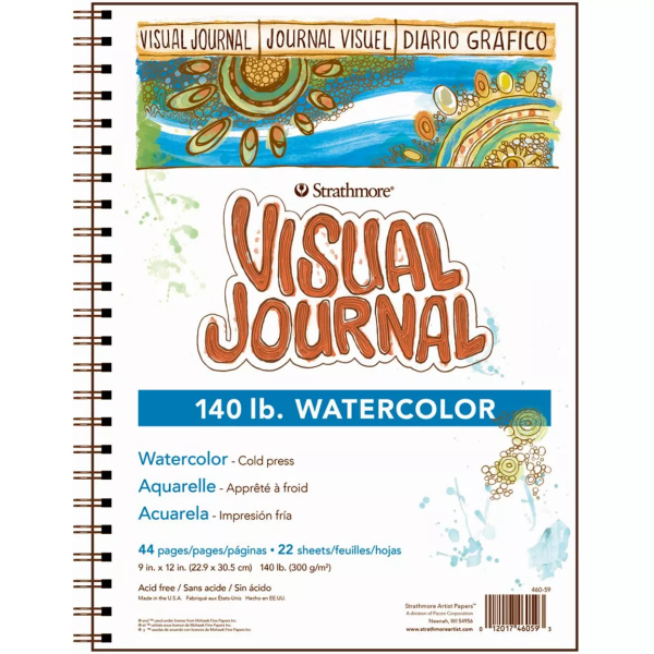 Picture of Strathmore 400 Series Watercolor Visual Journal - Cold Pressed - Wire Bound - 300gsm 9"x12" (44 Pages)