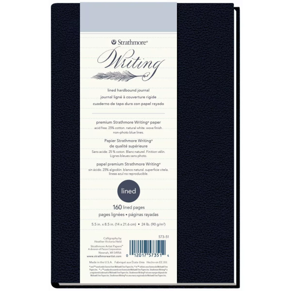 Picture of Strathmore 500 Series Writing Journal Hardbound 25% Cotton - 90gsm 5.5"x8.5" Lined (160 Pages)