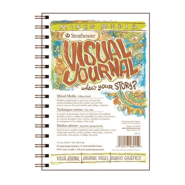 Picture of Strathmore 500 Series Visual Journal Mixed Media (Spiral Bound) - 190gsm 5.5"x8" (34 Sheets)