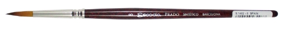 Picture of Escoda SR-1462 PRADO ROUND GOLD TAME BRUSH No:8