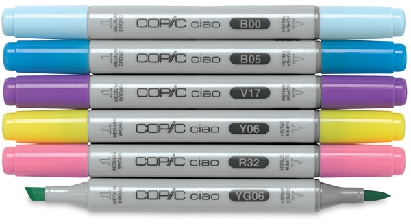 Picture of Copic Ciao Sketch Marker - Set of 6 (Brights)