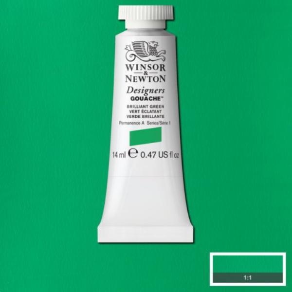 Picture of Winsor & Newton  Designers Gouache 14ml - SR1- Brilliant Green