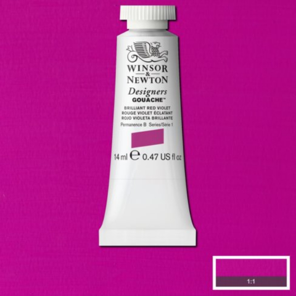 Picture of Winsor & Newton Designers Gouache 14ml - SR1 - Brilliant Red Violet (050)