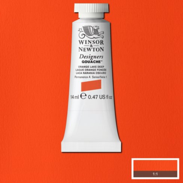 Picture of Winsor & Newton Designers Gouache 14ml - SR1 - Orange Lake Light (453)