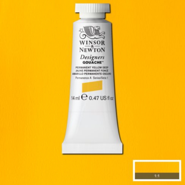 Picture of Winsor & Newton Designers Gouache 14ml - SR1 - Permanent Yellow Deep