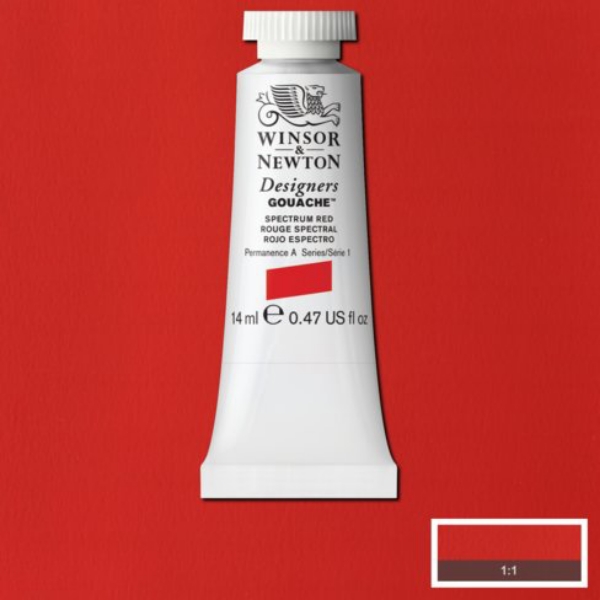 Picture of Winsor & Newton Designers Gouache 14ml - SR1 - Spectrum Red