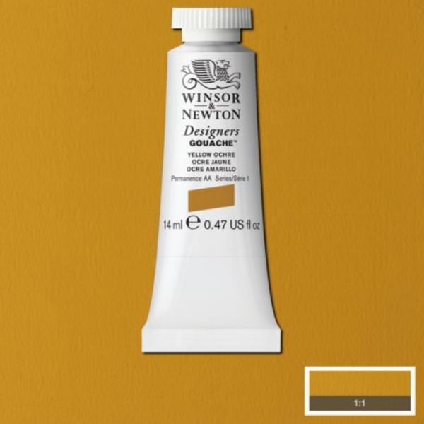 Picture of Winsor & Newton Designers Gouache 14ml - SR1 - Yellow Ochre (744)