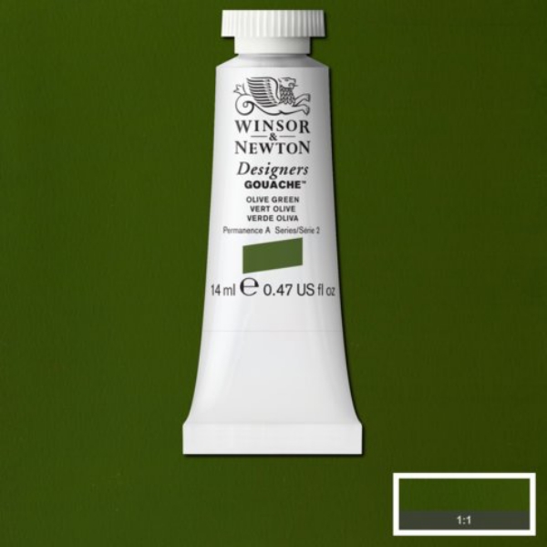 Picture of Winsor & Newton Designers Gouache 14ml - SR2 - Olive Green (447)