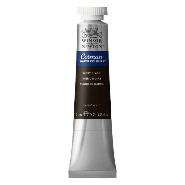Picture of Winsor & Newton Cotman Watercolour - Ivory Black (21ml)