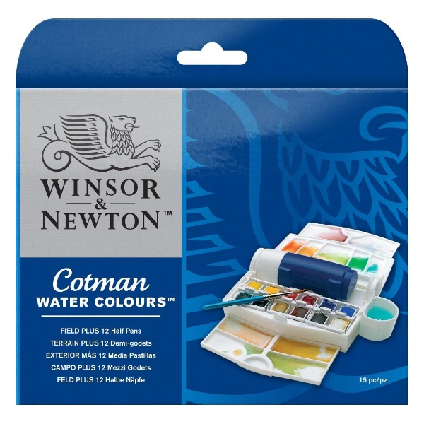 Picture of WN Cotman Watercolour Field Plus Set of 12 (Half Pans)