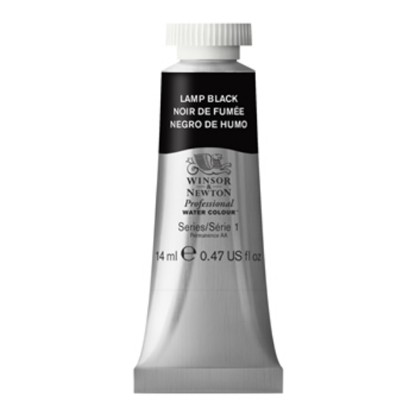 Picture of Winsor & Newton Professional Watercolour 14ml - Lamp Black (SR- 1)