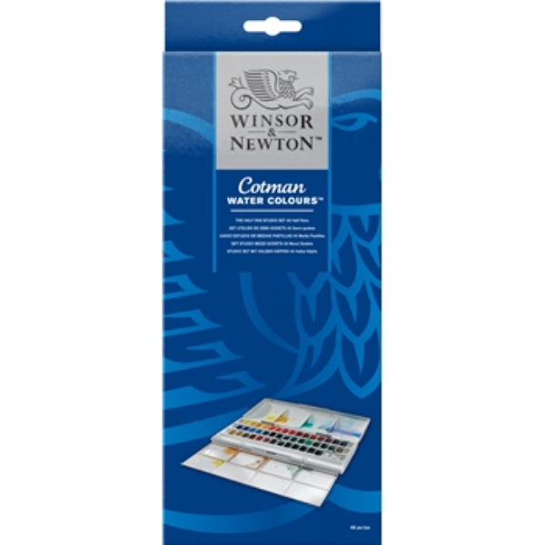 Picture of Winsor & Newton Cotman Watercolour Half Pan STUDIO SET Of 45 Half Pans