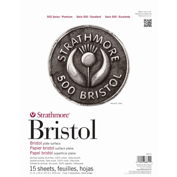 Picture of Strathmore 500 Series Bristol Pad Plate Surface - Tape Bound - 270gsm (15 Sheets)