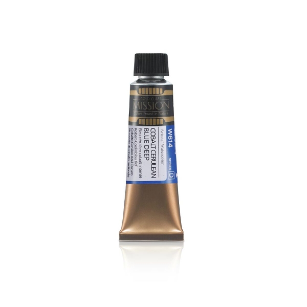 Picture of Mijello Mission Gold Watercolour - 15ml (Series D - Cobalt Cerulean Blue Deep - W614)