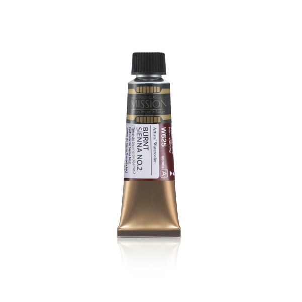 Picture of Mijello Mission Gold Watercolour - 15ml (Series A - Burnt Sienna No.2- W625) 