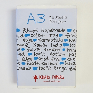 Picture of Khadi Paper 320gsm A3 Rough Pack of 20 A32W