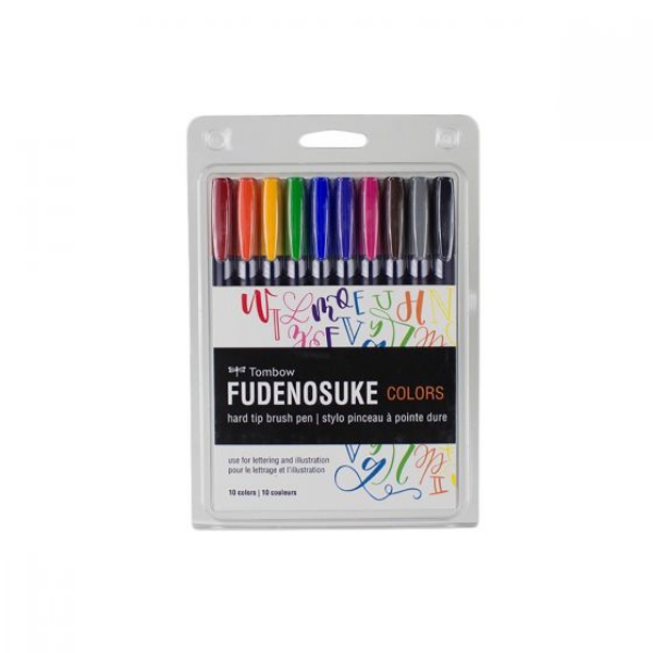 Picture of Tombow Brush Pen (Hard Tip) Set of 10 Fudenosuke