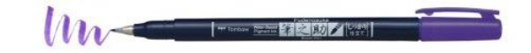 Picture of Tombow Brush Pen Purple (Hard Tip) Fudenosuke