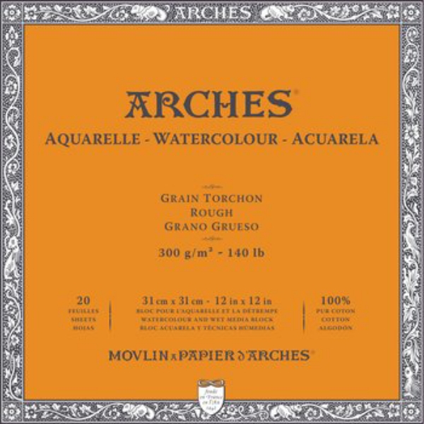 Picture of Arches Watercolor Paper Block Rough - 300gsm (31x31cm)