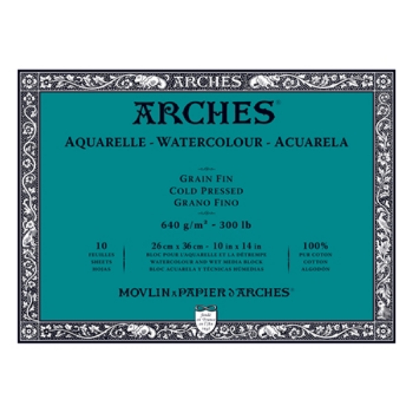 Picture of Arches Watercolor Paper Block Cold Pressed - 640gsm (26x36cm)