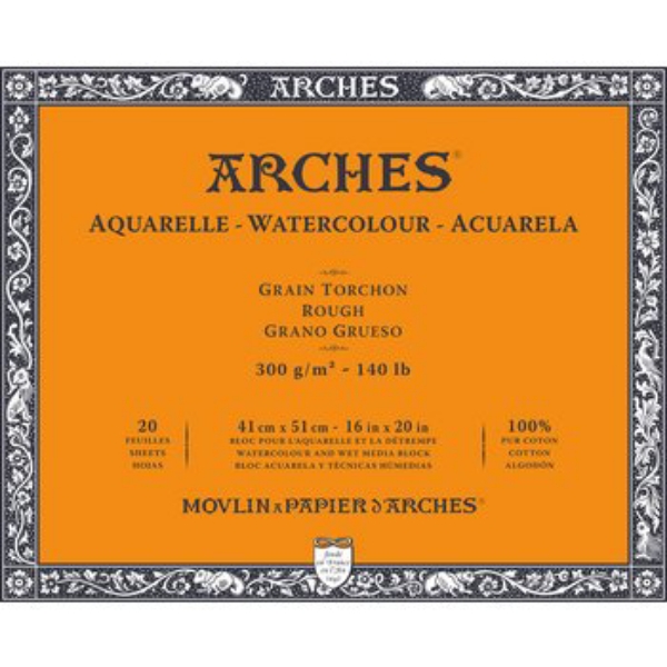 Picture of Arches Watercolor Paper Block Rough - 300gsm (41x51cm)