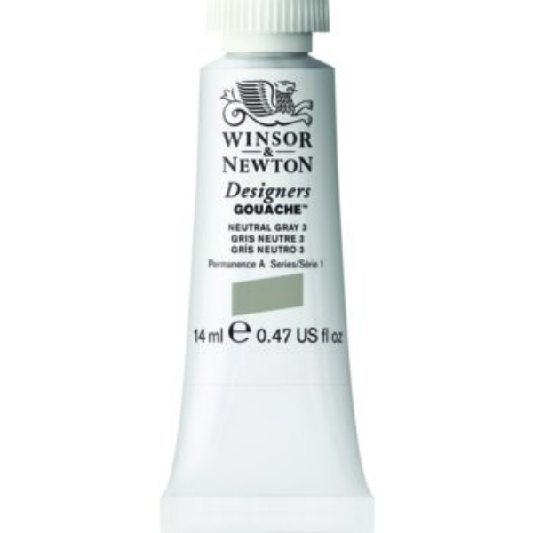 Picture of Winsor & Newton Designers Gouache 14ml - SR1-Neutral Grey