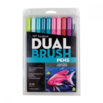 Picture of Tombow Dual Brush Pen Set 10 - Tropical Palette