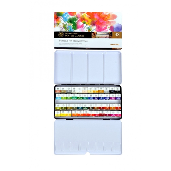 Picture of Mungyo Professional Watercolor - Half Pan Set of 48 Colours