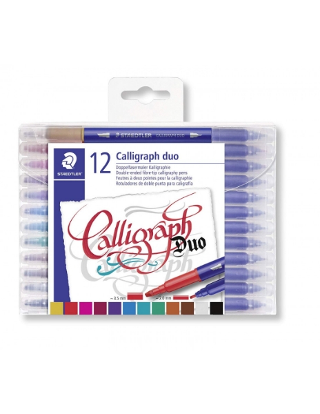 Picture of Staedtler Calligraphy Dual Tip Pen - Set of 12