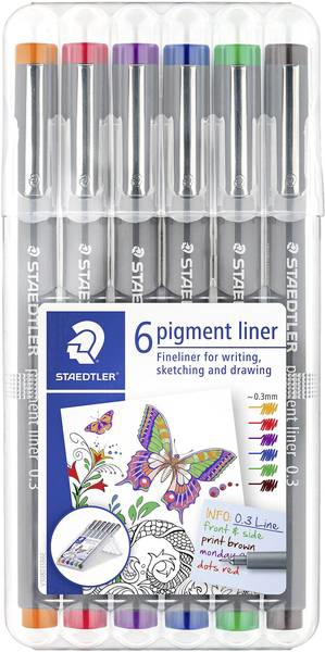 Picture of Staedtler Pigment Liner Pen - Assorted Set of 6 (0.3mm)