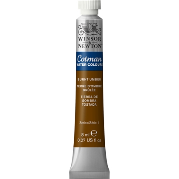 Picture of Winsor & Newton Cotman Watercolour - Burnt Umber (8ml)