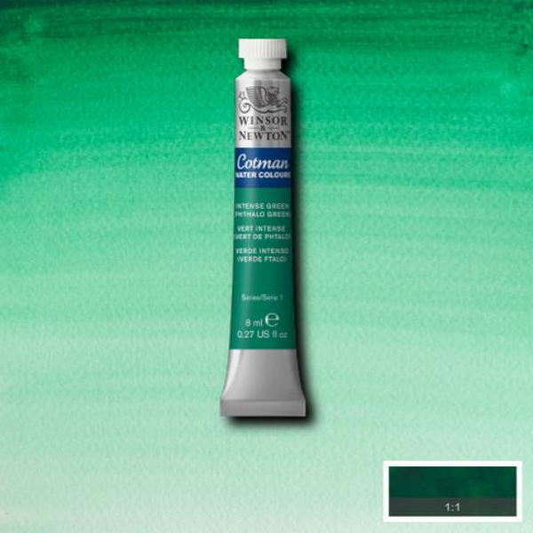 Picture of Winsor & Newton Cotman Watercolour - Intense Green (8ml)