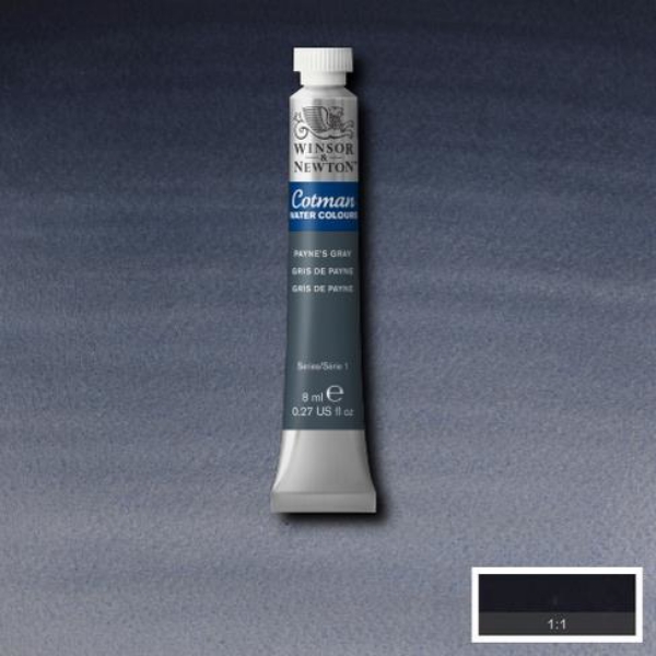 Picture of Winsor & Newton Cotman Watercolour - Paynes Grey (8ml)
