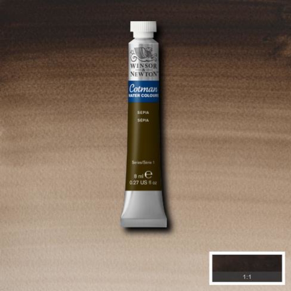 Picture of Winsor & Newton Cotman Water Colour 8ML Sepia 609