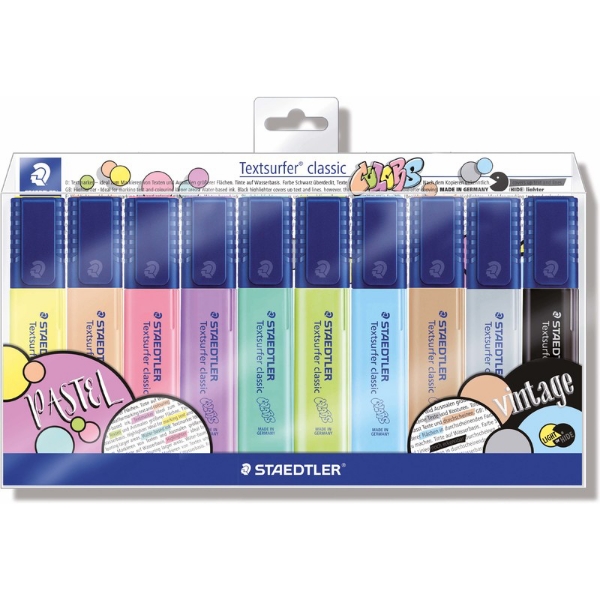 Picture of Staedtler Textsurfer Highlighter Pastel - Set of 10