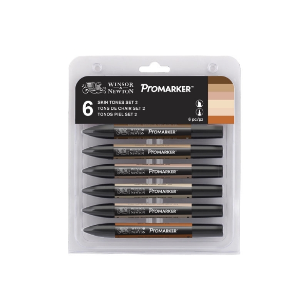 Picture of Winsor & Newton Promarker - Set of 6 (Skin Tones Set 2)